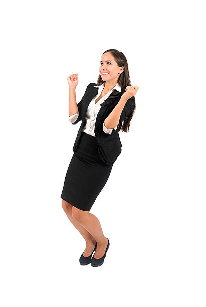 Isolated business woman stock photo