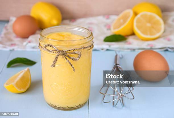 Lemon Curd Stock Photo - Download Image Now - Lemon Custard, Lemon Curd, Cream - Dairy Product