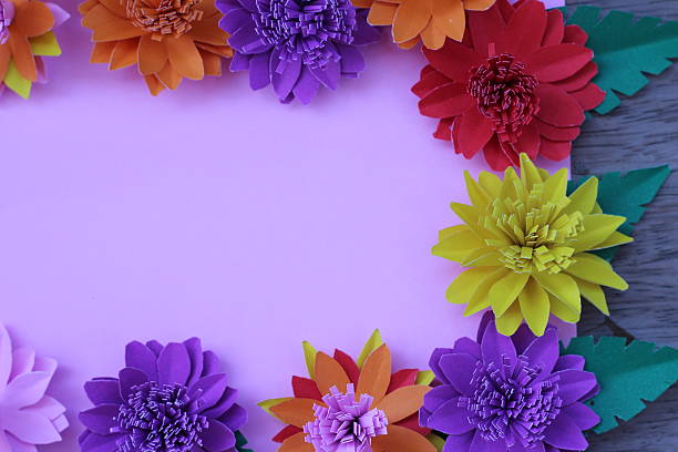 istock Artificial flowers with colorful paper 502660742
