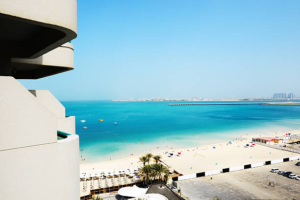 istock The view from balcony on beach and Jumeirah Palm 502660805
