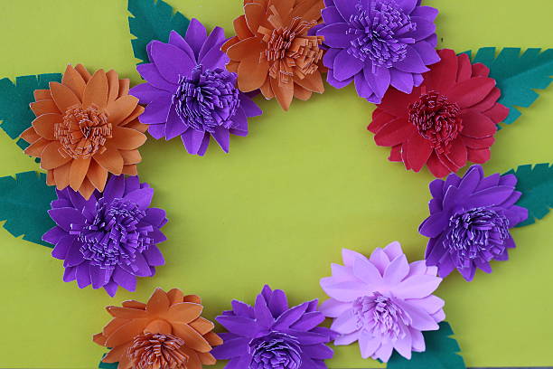 istock Artificial flowers with colorful paper 502661010