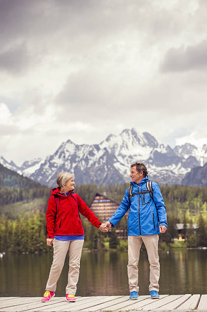 istock Senior couple hiking 502661345