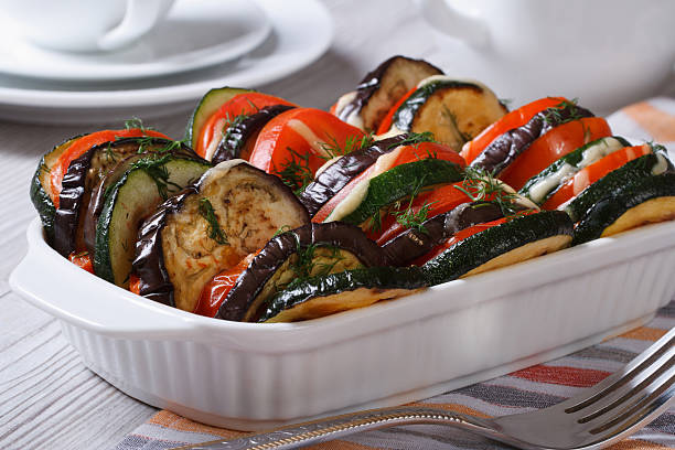 istock Ratatouille in a baking dish close up 502661967