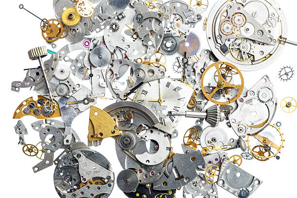 istock Part of broken old watch 502662550