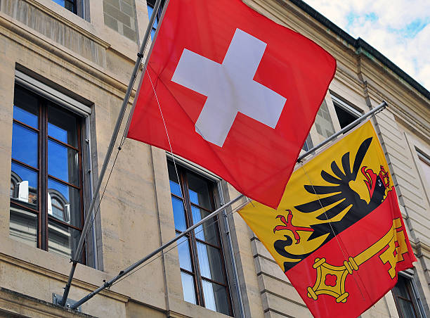 istock Flags of Geneva and Switzerland 502662644