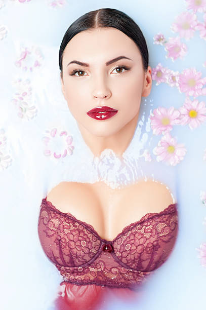 istock Cheerful healthy girl is having a herbal bath 502662696