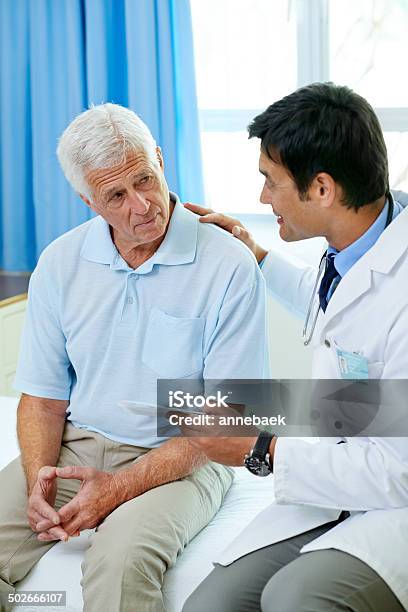 Dont Worry Its Good News Stock Photo - Download Image Now - Doctor, Patient, Senior Adult