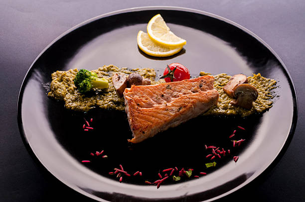 istock Grilled salmon whit vegetables 502666380