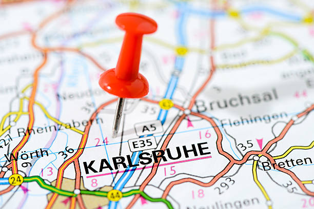 istock European cities on map series: Karlsruhe 502666621