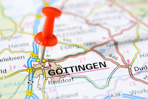 European cities on map series: Gottingen