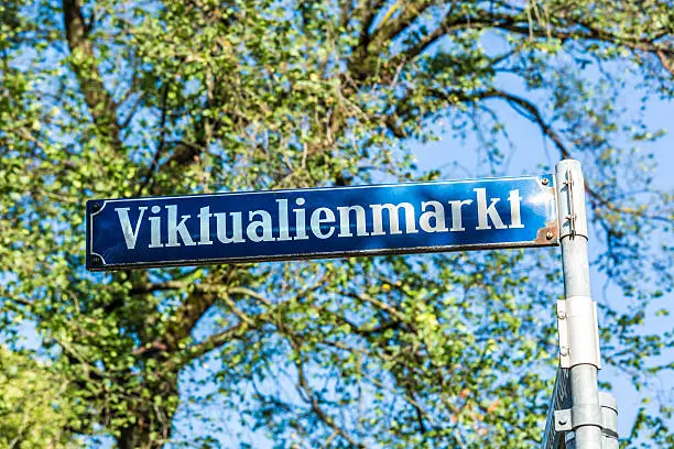 Street sign Viktualienmarkt, Munich