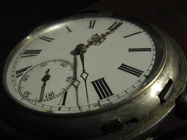 Vintage pocket watch with roman numerals