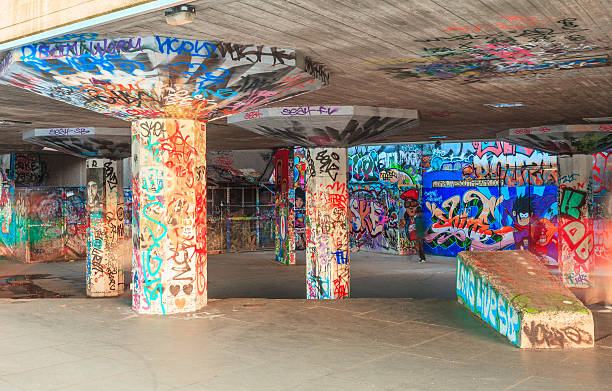 istock London - graffiti walls in skater park 502666971