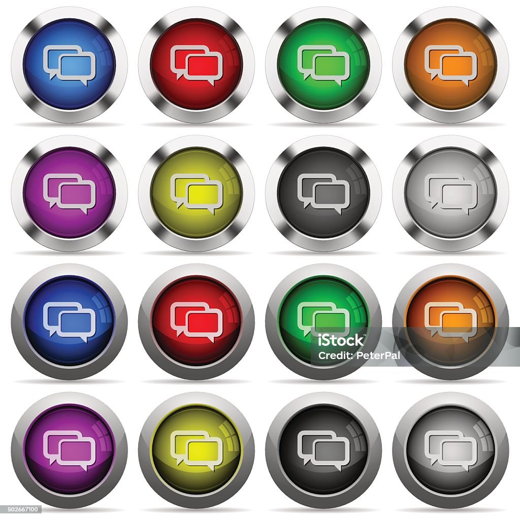 Bubble Button Example Chat Bubbles Button Set Stock Illustration - Download Image Now - 2015 ...