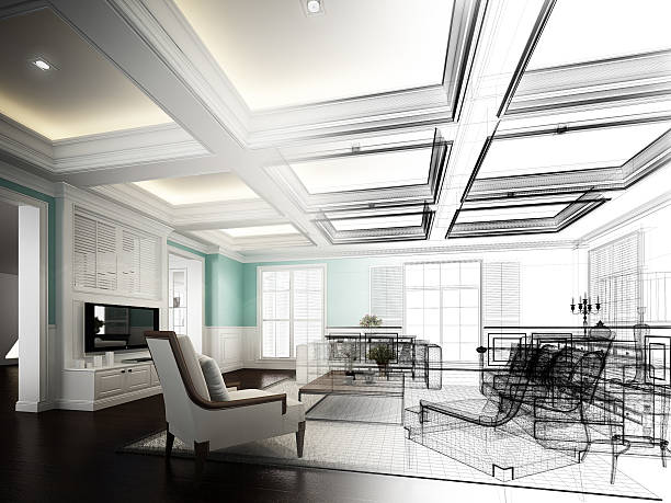 istock sketch design of interior living 502684667