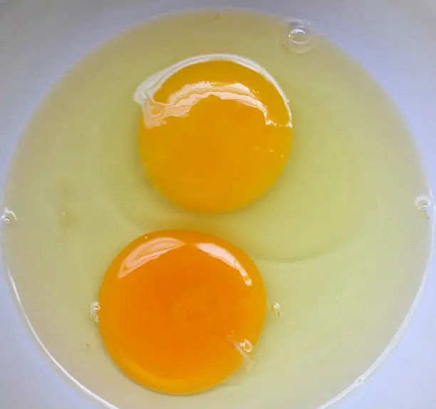Two eggs in the Bowl.