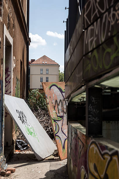 istock Graffiti with new city in the background 502686291