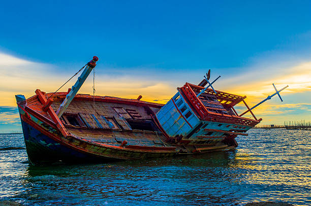 istock Shipwreck Seascape Sunset 502688261