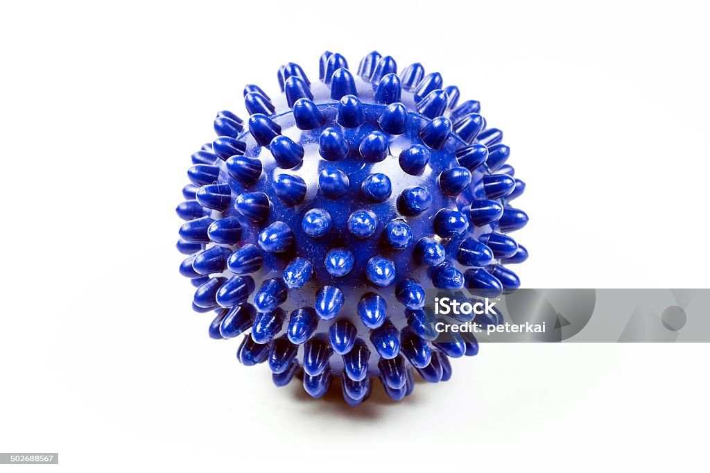 Пластиковые синий массаж мяч - Стоковые фото Гибкость роялти-фри