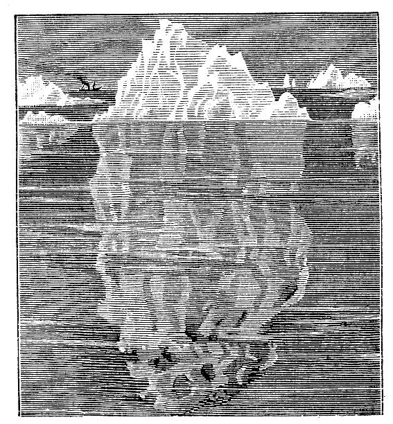 Antique illustration of iceberg