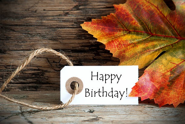 istock Autumn Label with Happy Birthday 502688699
