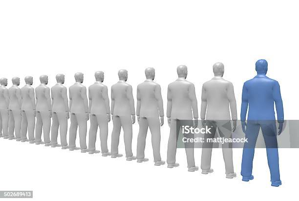 Business Leadership Stock Photo - Download Image Now - Following - Moving Activity, Leadership, White Background