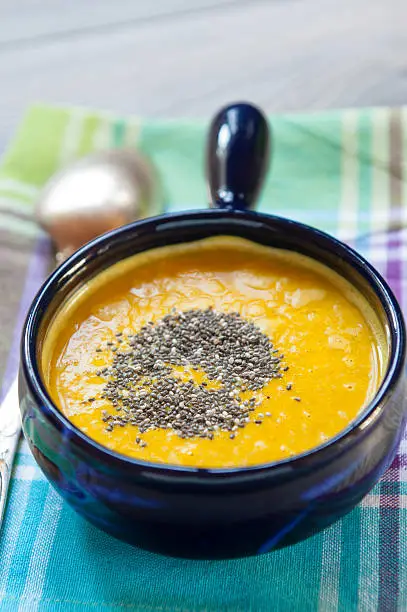 A bowl of lentil soup