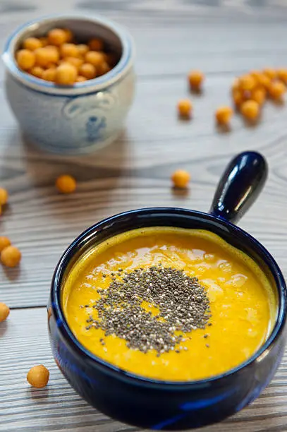 A bowl of lentil soup