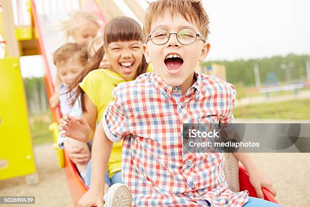 Real Joy Stock Photo - Download Image Now - Child, Eyeglasses, Playground