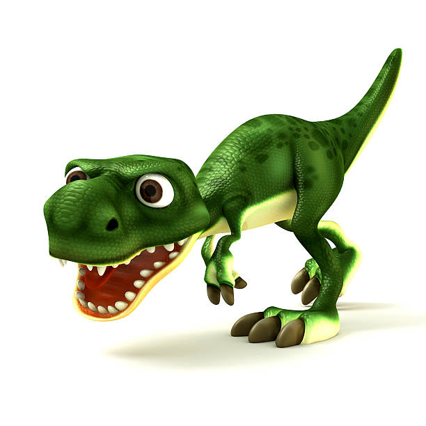 funny punk dinosaur character over white background