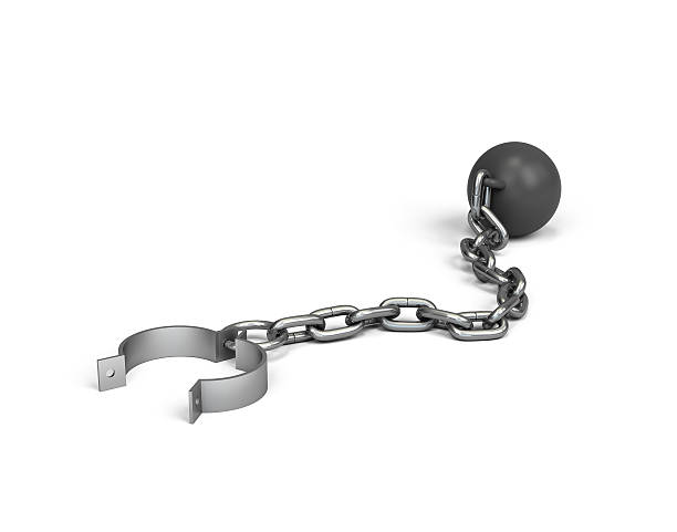 istock Metallic ball and chain 502699204