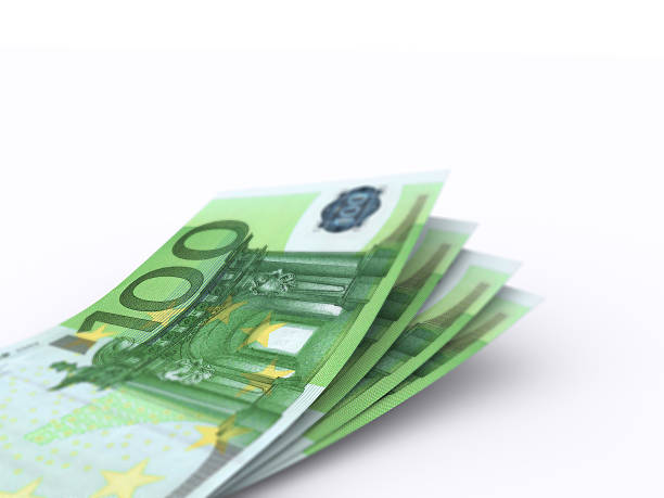 istock Euro bills on White Background 502699222