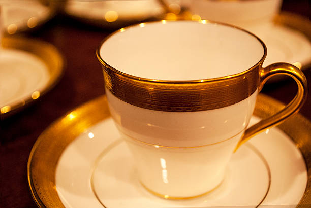 istock Tea or Coffee Cup and Saucer 502700856