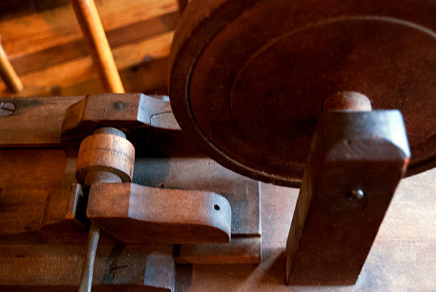 istock Antique Rustic Wooden Spinning Wheel 502702048