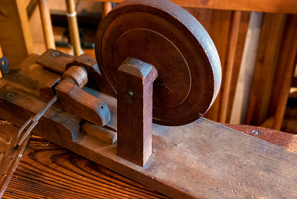 istock Antique Rustic Wooden Spinning Wheel 502702088