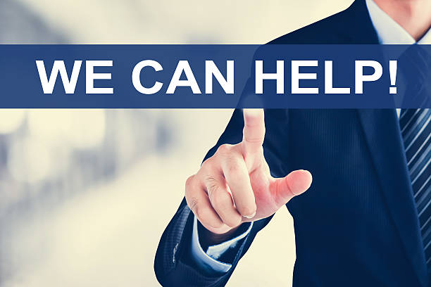 istock Businessman hand touching WE CAN HELP ! tab 502702136