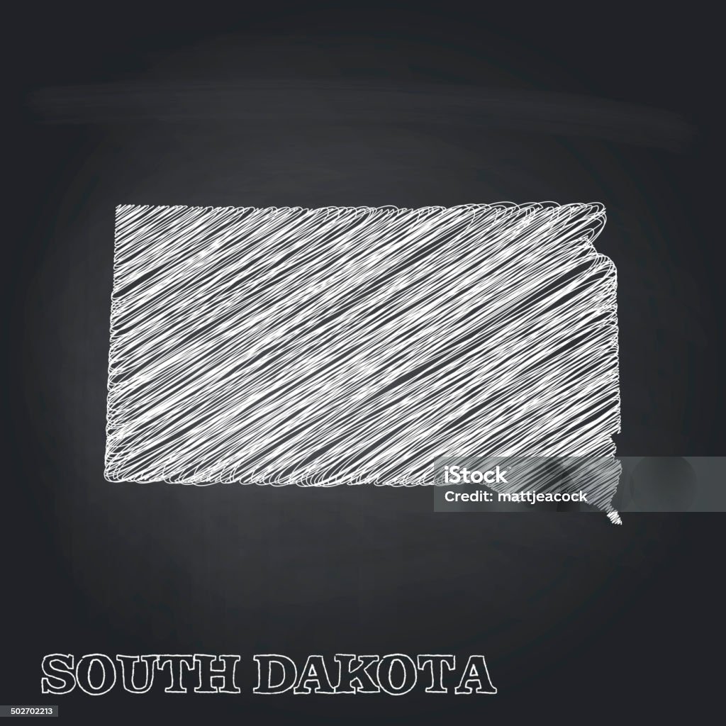 Estados Unidos estado de Dakota del Sur - arte vectorial de Azul libre de derechos