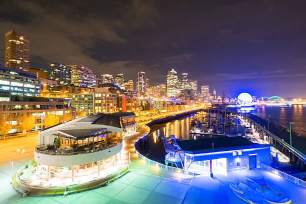 istock empty floor near road front of modern building at night 502702782