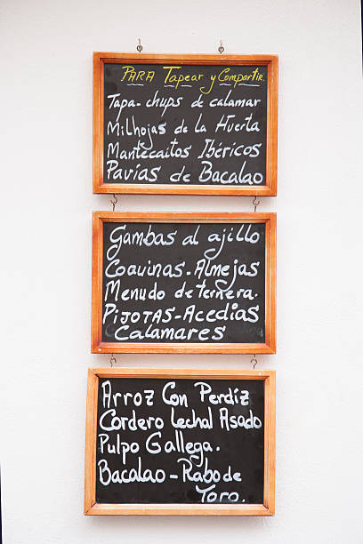 Menu Sign, Seville - Sevilla, Spain