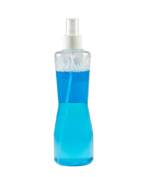 Glass cleaner spray a bottle.