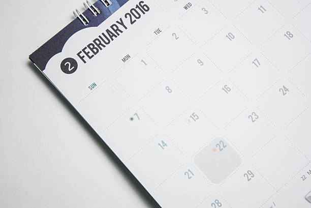 istock Closeup  calendar 2016 FEBRURY in dark tone. 502705772