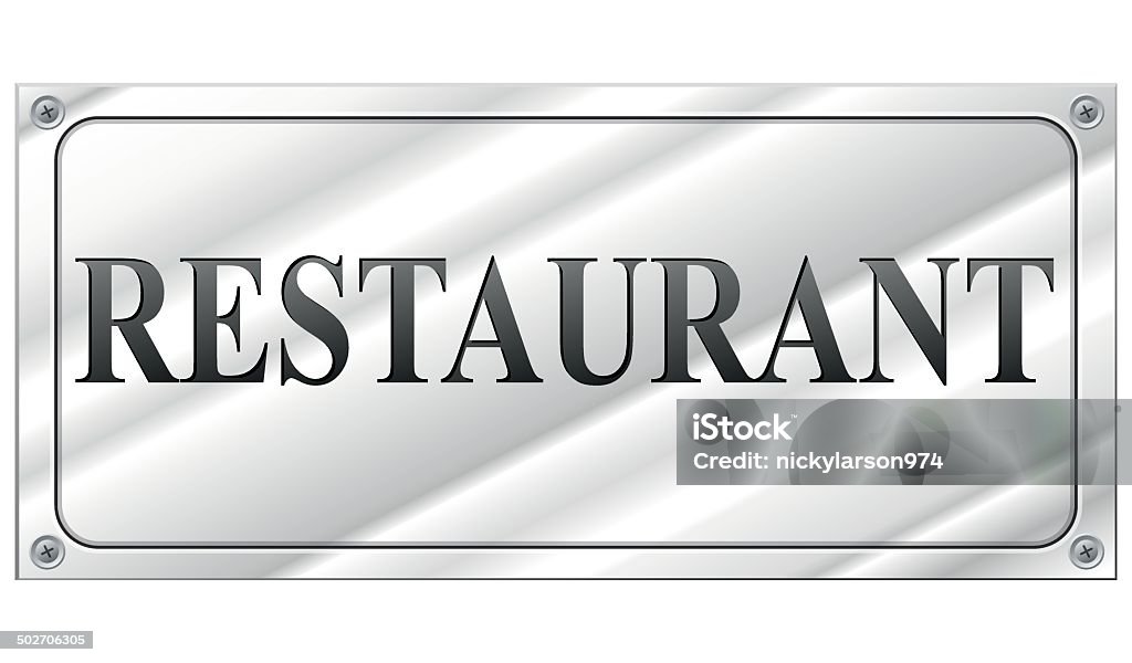 Restaurant Sign Drawing Vector Restaurant Sign Stock Illustration - Download Image Now - Chrome ...