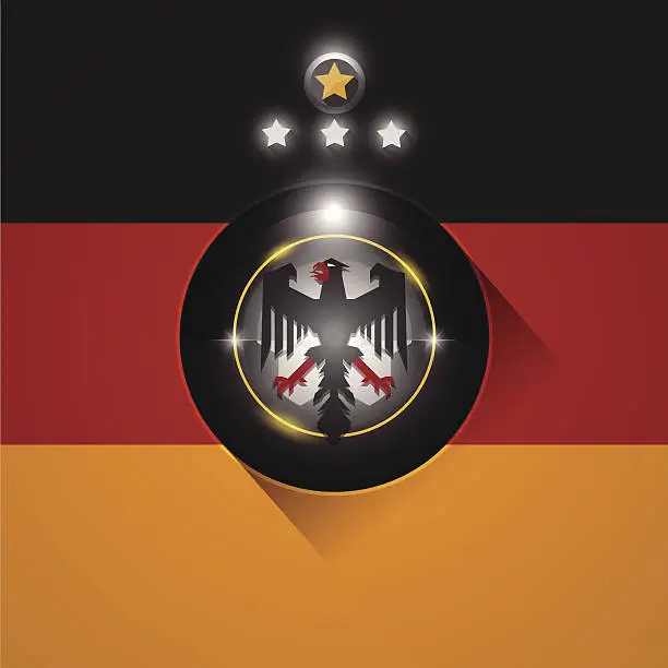 Vector illustration of Germany soccer flag symbol
