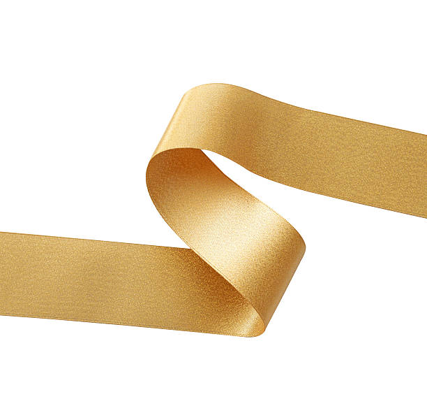 istock Golden ribbon border isolated on white, clipping path 502706866