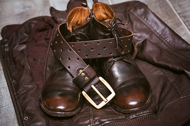 istock brutal men's leather clothes and accessories 502707694