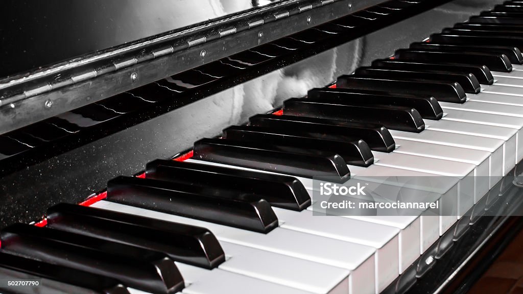 closeup of a piano keyboard closeup of a classic piano keyboard 2015 Stock Photo