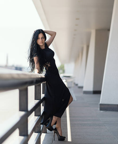 istock Woman in elegant evening dress. 502709040