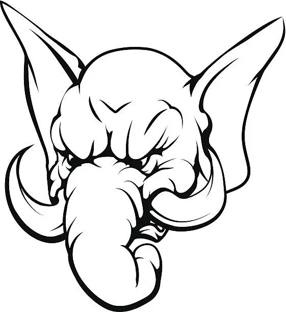 Vector illustration of Elephant mascot character