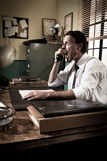 istock Angry businessman shouting on the phone 502709404