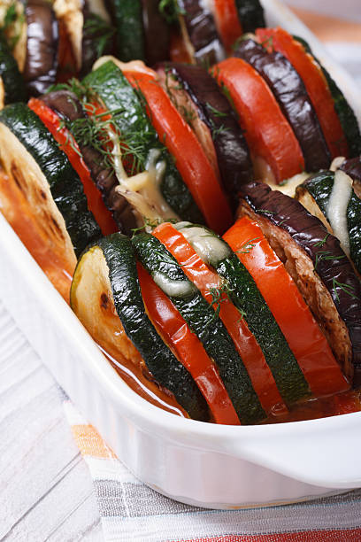 istock eggplant, zucchini and tomatoes baked with cheese and herbs 502710091